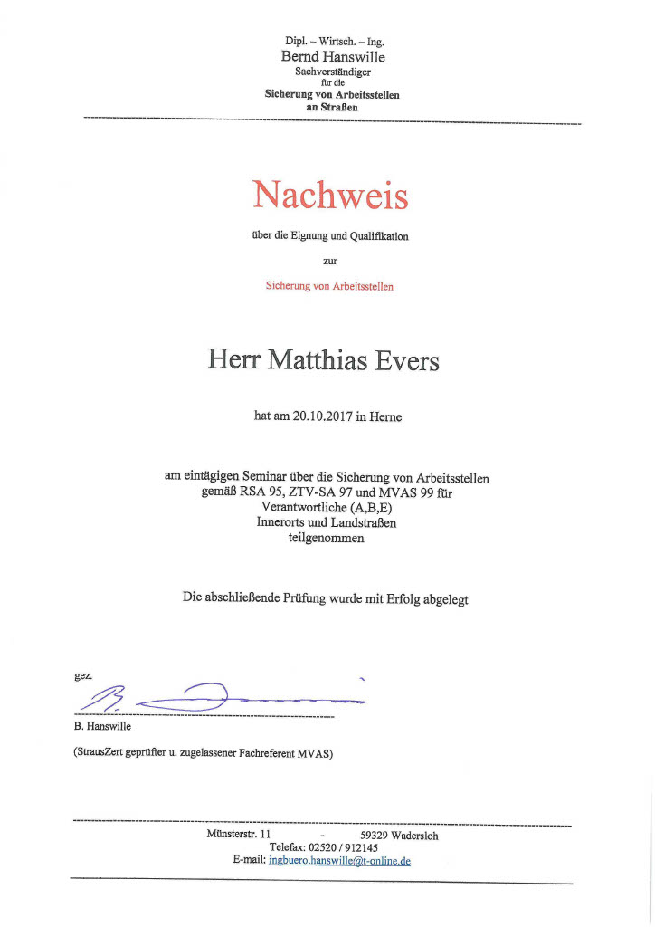 Evers - MVAS 99 Sicherung von Baustellen 101024_1